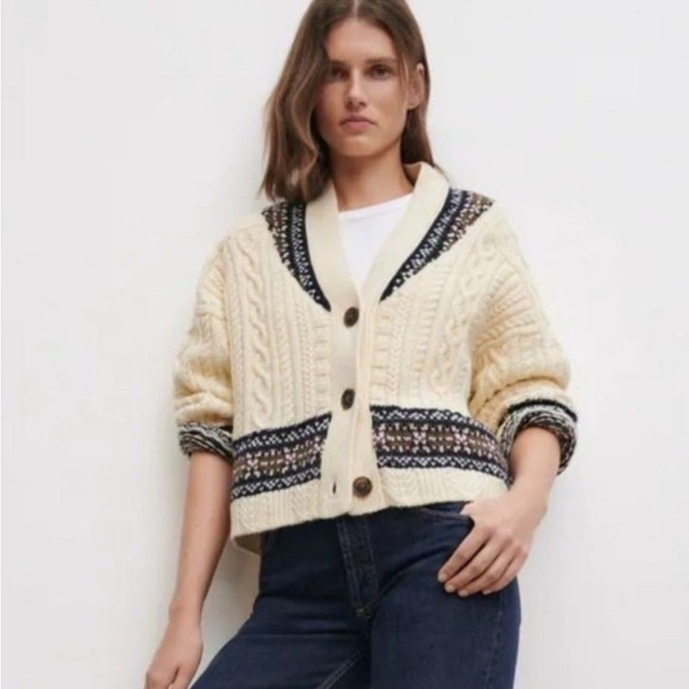 Zara cable knit sweater
